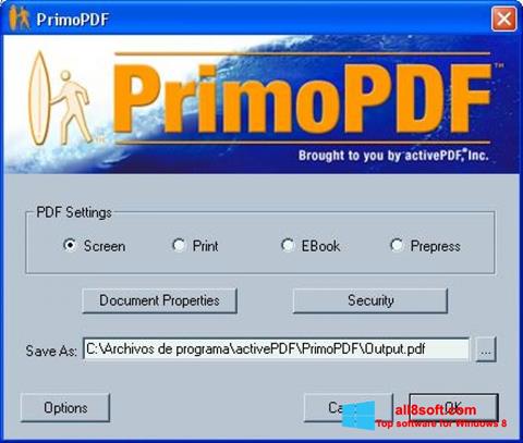 Screenshot PrimoPDF for Windows 8