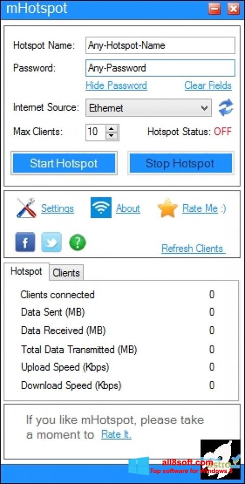 Screenshot mHotspot for Windows 8