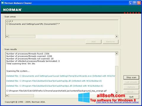 Screenshot Norman Malware Cleaner for Windows 8