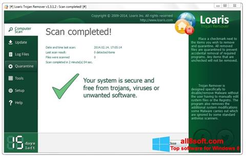 Screenshot Loaris Trojan Remover for Windows 8