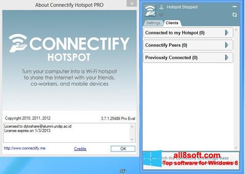 Screenshot Connectify Hotspot for Windows 8