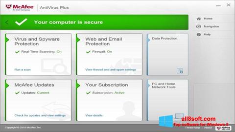 Screenshot McAfee AntiVirus Plus for Windows 8