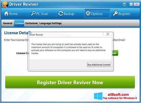 Screenshot Driver Reviver for Windows 8