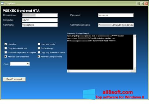 Screenshot PsExec for Windows 8