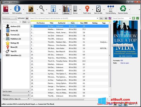 Screenshot Calibre for Windows 8