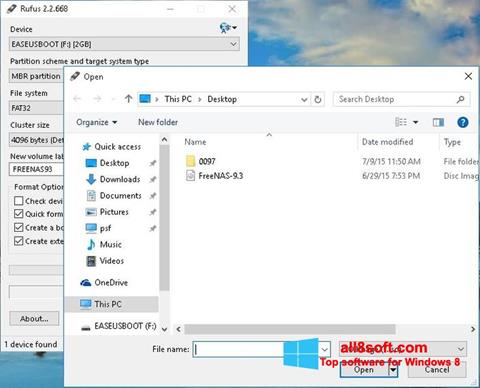 Screenshot Rufus for Windows 8