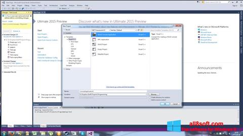 Screenshot Microsoft Visual Basic for Windows 8