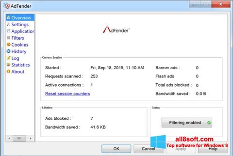 Screenshot AdFender for Windows 8