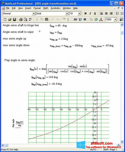 Screenshot MathCAD for Windows 8
