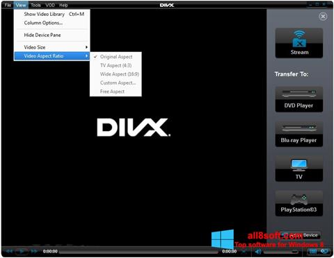 Screenshot DivX Player for Windows 8