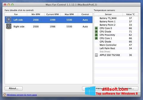 Screenshot Macs Fan Control for Windows 8