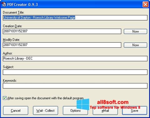 Screenshot PDFCreator for Windows 8