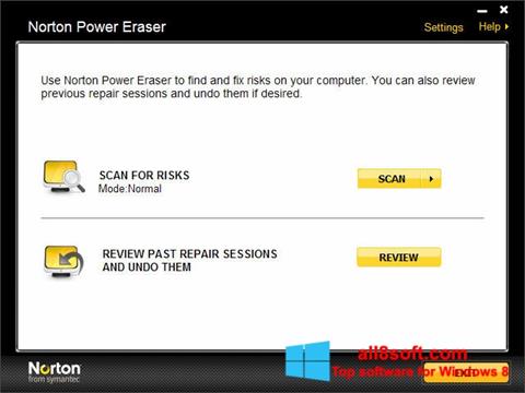 Screenshot Norton Power Eraser for Windows 8
