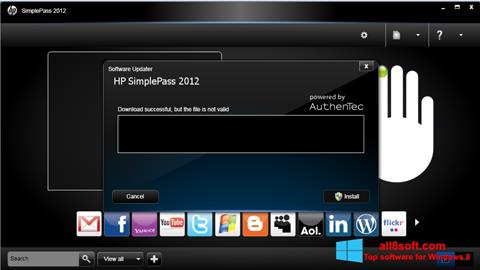 Screenshot HP SimplePass for Windows 8