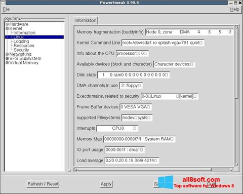 Screenshot PowerTweak for Windows 8
