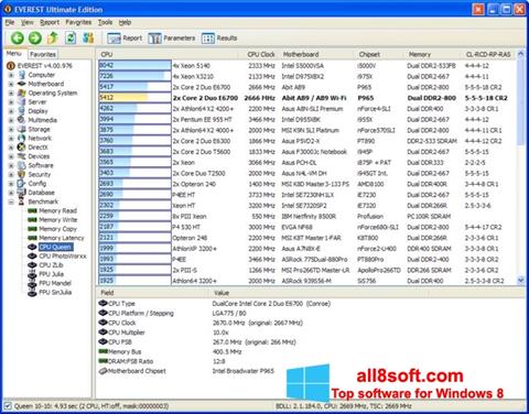 Screenshot EVEREST Ultimate Edition for Windows 8