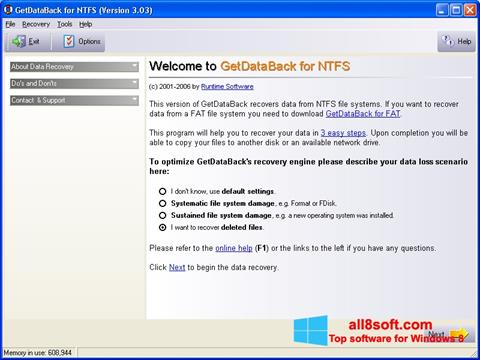 Screenshot GetDataBack for Windows 8