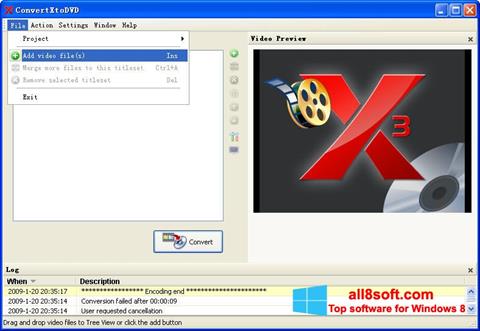 Screenshot ConvertXToDVD for Windows 8