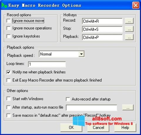 Screenshot Easy Macro Recorder for Windows 8