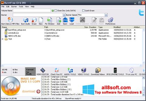 Screenshot Burn4Free for Windows 8
