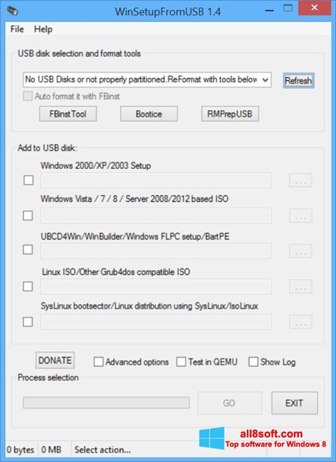 Screenshot WinSetupFromUSB for Windows 8