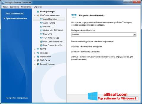 Screenshot Auslogics Internet Optimizer for Windows 8