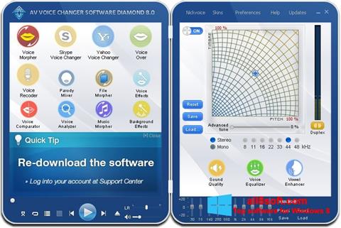 Screenshot AV Voice Changer Diamond for Windows 8