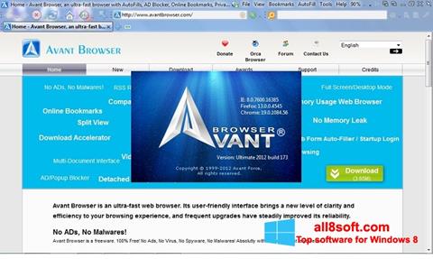 Screenshot Avant Browser for Windows 8