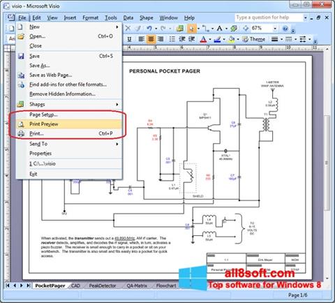 Screenshot Microsoft Visio for Windows 8