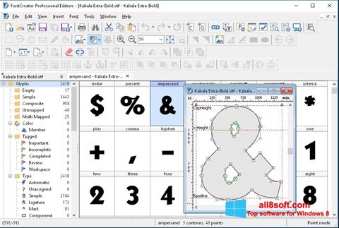Screenshot Font Creator for Windows 8