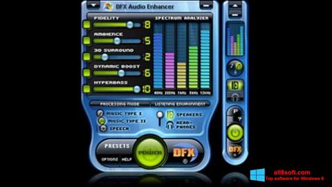 Screenshot DFX Audio Enhancer for Windows 8