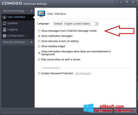 Screenshot Comodo for Windows 8