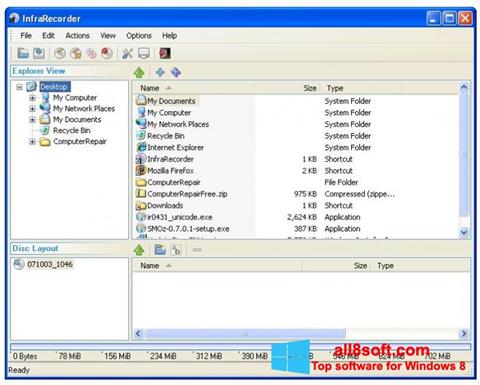 Screenshot InfraRecorder for Windows 8