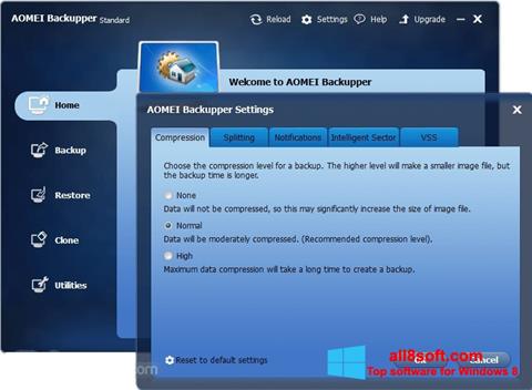 Screenshot AOMEI Backupper for Windows 8