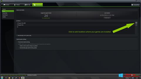 Screenshot NVIDIA GeForce Experience for Windows 8