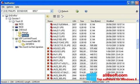 Screenshot IsoBuster for Windows 8