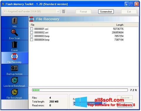 Screenshot Flash Memory Toolkit for Windows 8