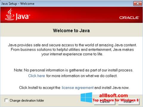 Screenshot Java Runtime Environment for Windows 8