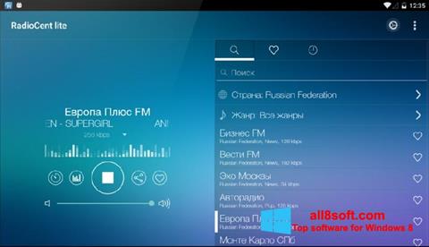Screenshot Radiocent for Windows 8