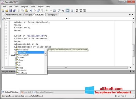 Screenshot Pascal ABC for Windows 8