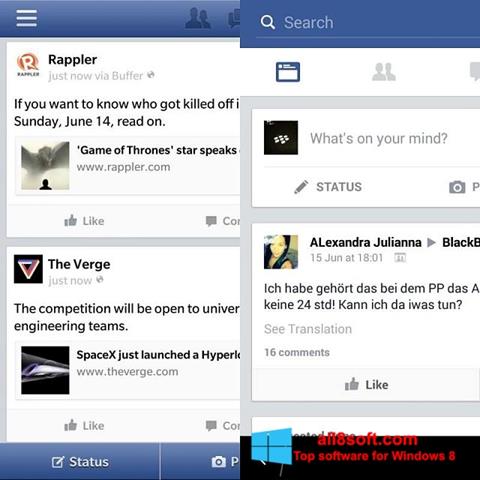 Screenshot Facebook for Windows 8