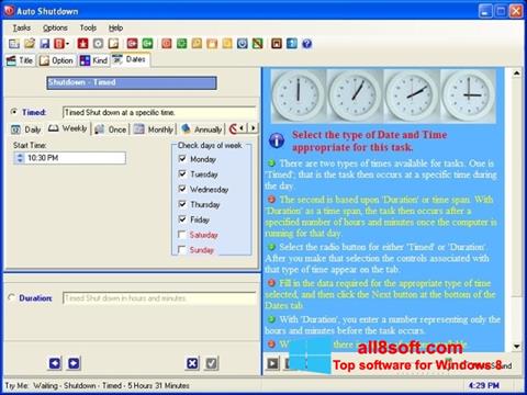 Screenshot Auto ShutDown for Windows 8