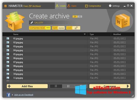 Screenshot Hamster Free ZIP Archiver for Windows 8