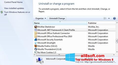 Screenshot Microsoft .NET Framework for Windows 8