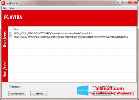 Screenshot Avira Registry Cleaner for Windows 8