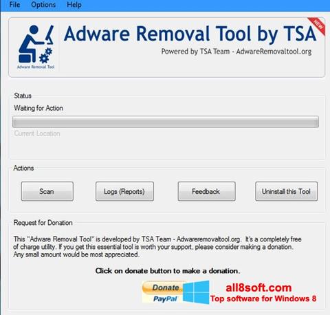 Screenshot Adware Removal Tool for Windows 8