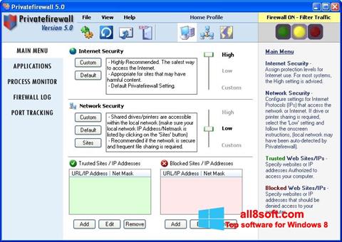 Screenshot Privatefirewall for Windows 8