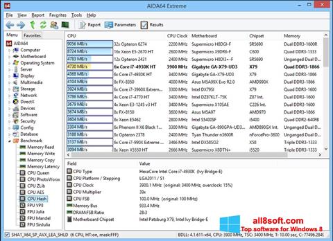 Screenshot AIDA32 for Windows 8