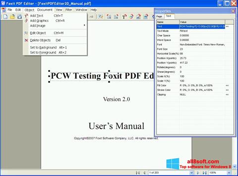 Screenshot Foxit PDF Editor for Windows 8